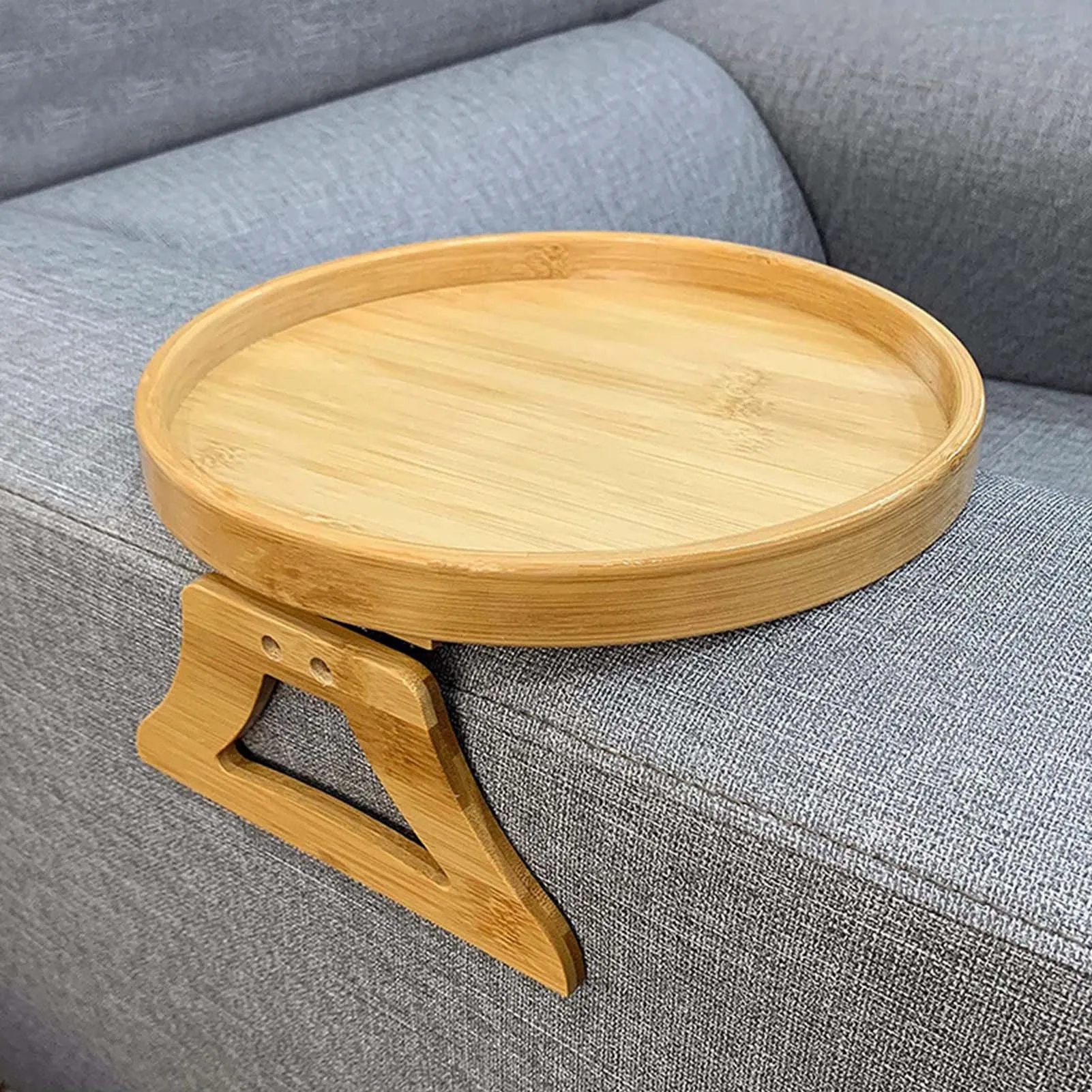 

25cm Wooden Couch Clip On Tray, Sofa Arm Clip Table For Wide Couches, Sofa Armrest Side Table, Sofa Couch Tray Table