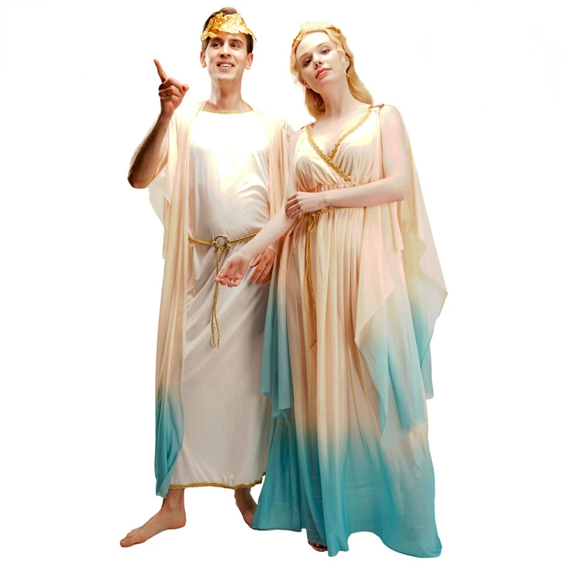 

Adult Men and Women Lovers Couple Greek Mythology Role Play Clothing Ancient Roman God Goddess Clothing Cosplay Costume