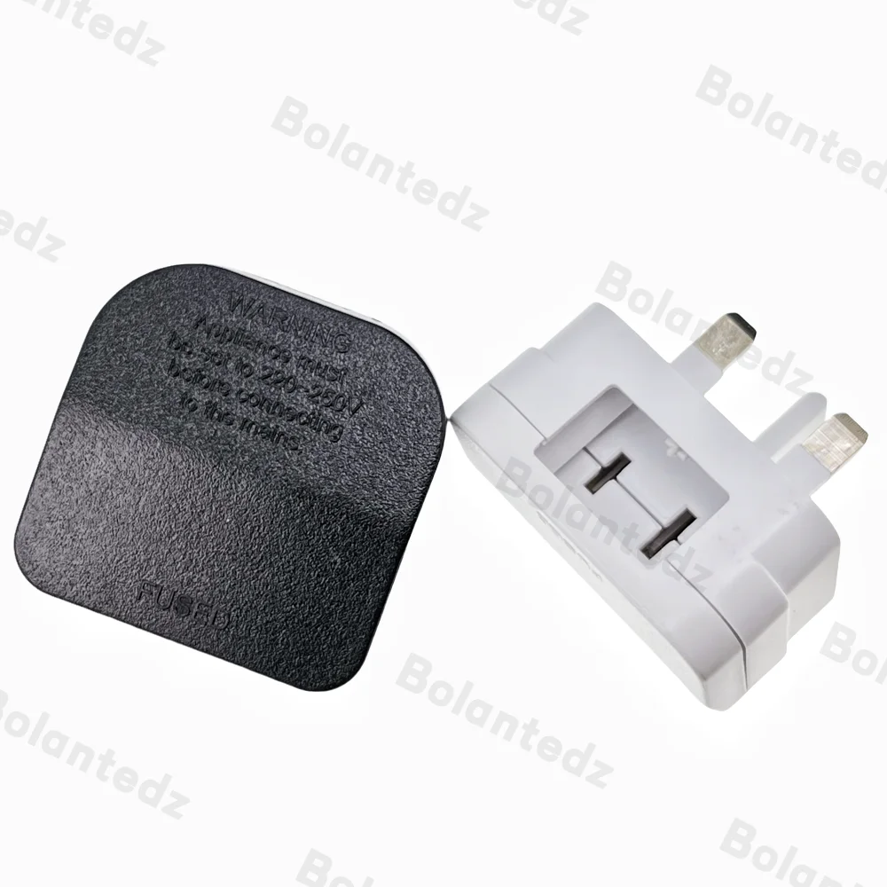 NEMA 1-15R USA US 2 Pin to UK British 3 Pin Plug Power Socket With 13A Fuse Travel Plug Adapter Converter AC Power Cord Outlet