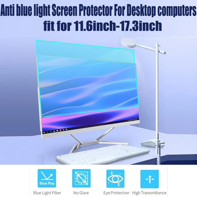 블루라이트 차단 스크린 보호대, PC 컴퓨터용 고투과율, 자외선 차단, 눈부심 방지, 블루라이트 필터, 12.1 인치, 14 인치, 16/17 인치, 16:9
