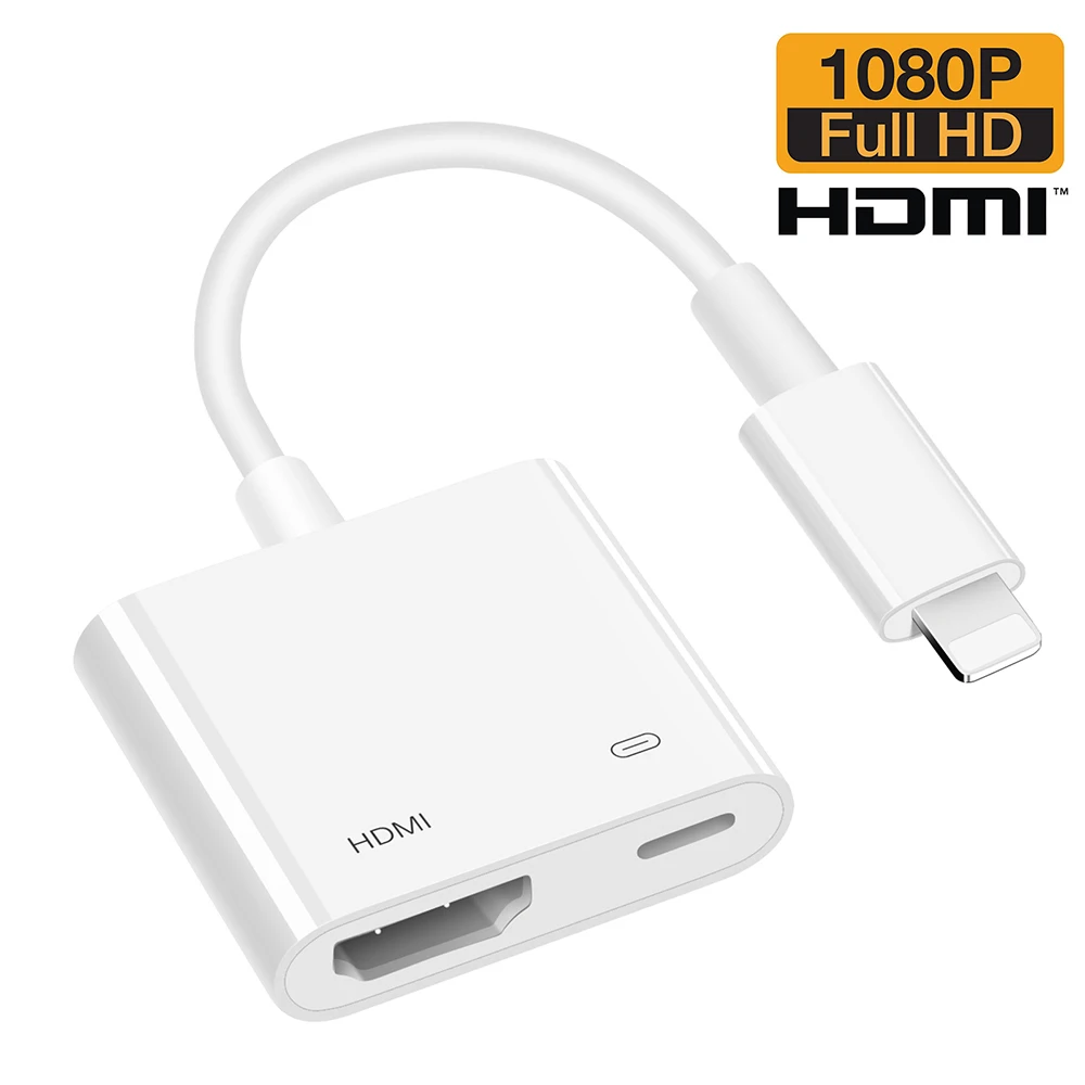 Lightning To HDMI Adapter TV 1080P HD Digital AV Converter for iPhone iPad to Same Screen Cable |