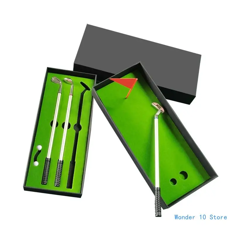 

Golf Pen Set with Putting Green Office Desk Desktop Mini Game Novelty Gift