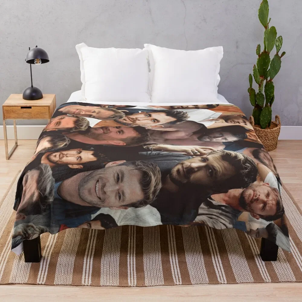 

Chris Hemsworth photo collage Throw Blanket Beautifuls Warm Blankets