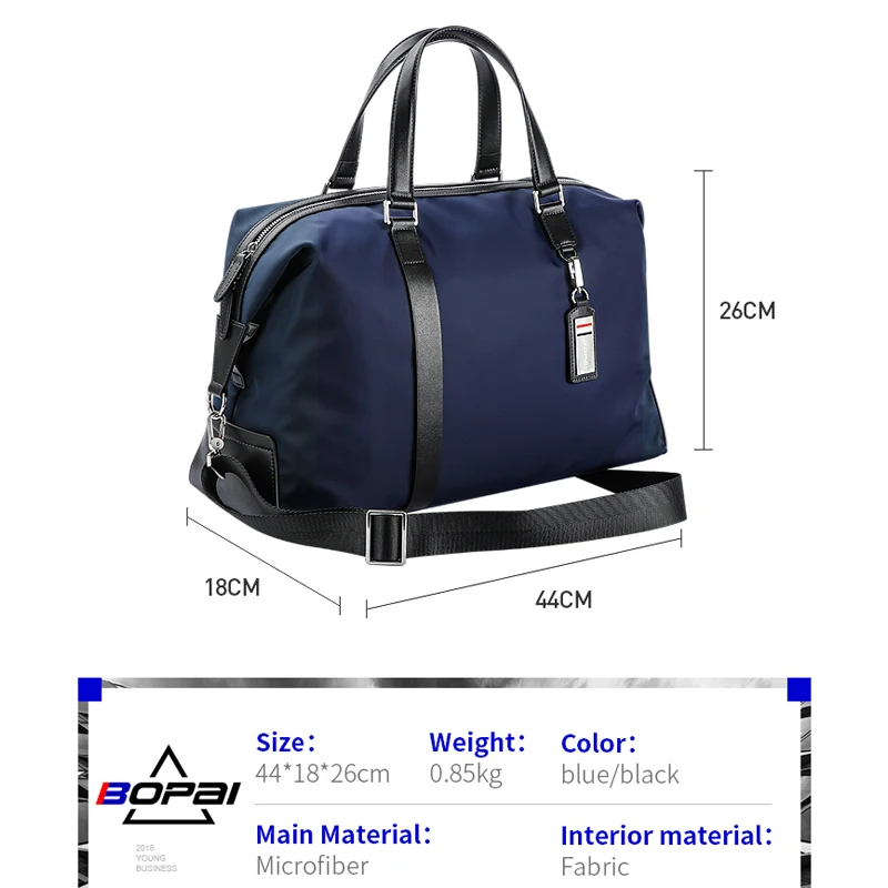 BOPAI Fashion Travel Bag For Men Portable Short-Distance Business Bag Large-Capacity Luggage Bag Shoulder Waterproof Fitness Bag images - 6