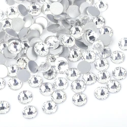 Enhanced Glitter Crystal AB Rhinestones for Nail Art and Garment Decoration (Crystal Clear)