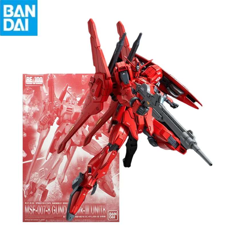 

Bandai Gunpla RE 1/100 Gundam Mk-III Unit 8 Assembly Model Movable Joints High Quality Collectible robot kits Models Kids Gift