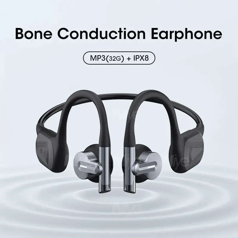 Bone Conduction Headphones - IPX8 Waterproof Swiing Headphones With