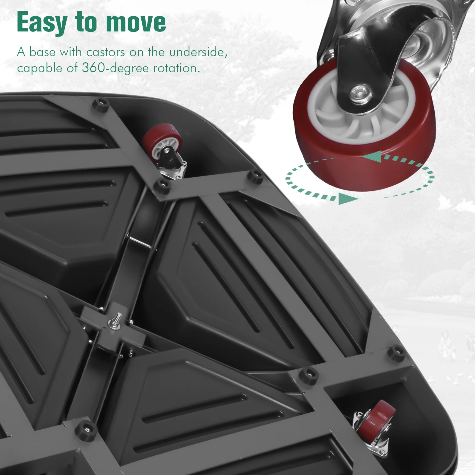 Heavy Duty Outdoor Umbrella Base with Wheels Heavy Duty Patio Umbrella Base for Deck Poolside and Lawn