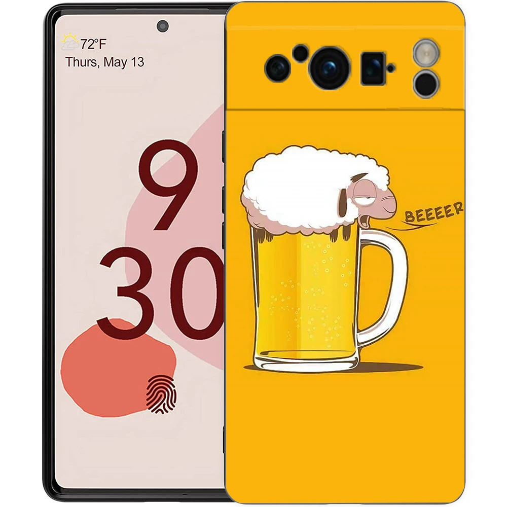 Beers Alcohol Bubble Shockproof Silicone Phone Case Cover