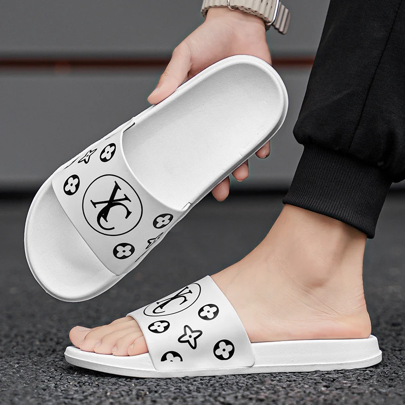 Summer men women indoor slippers floor flat shoes indoor eva flip flops female non-slip bathroom home slippers outdoor