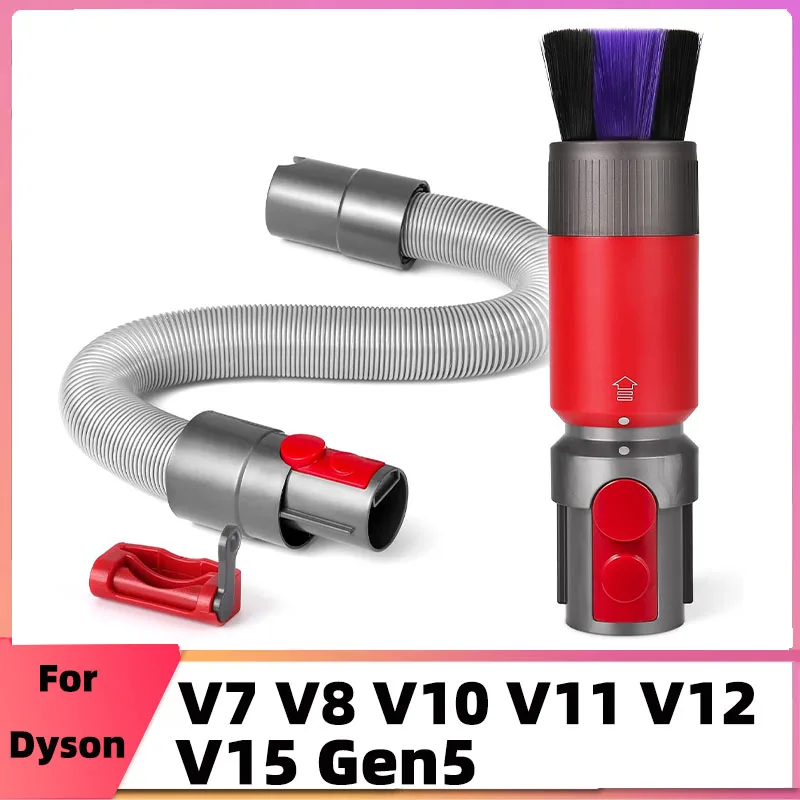 Dusting Brush Flexible Extension Hose Dyson V7 V8 V10 V11 V12 V15 Gen5 Vacuum Cleaner Replacement Parts Replacement kit accessories