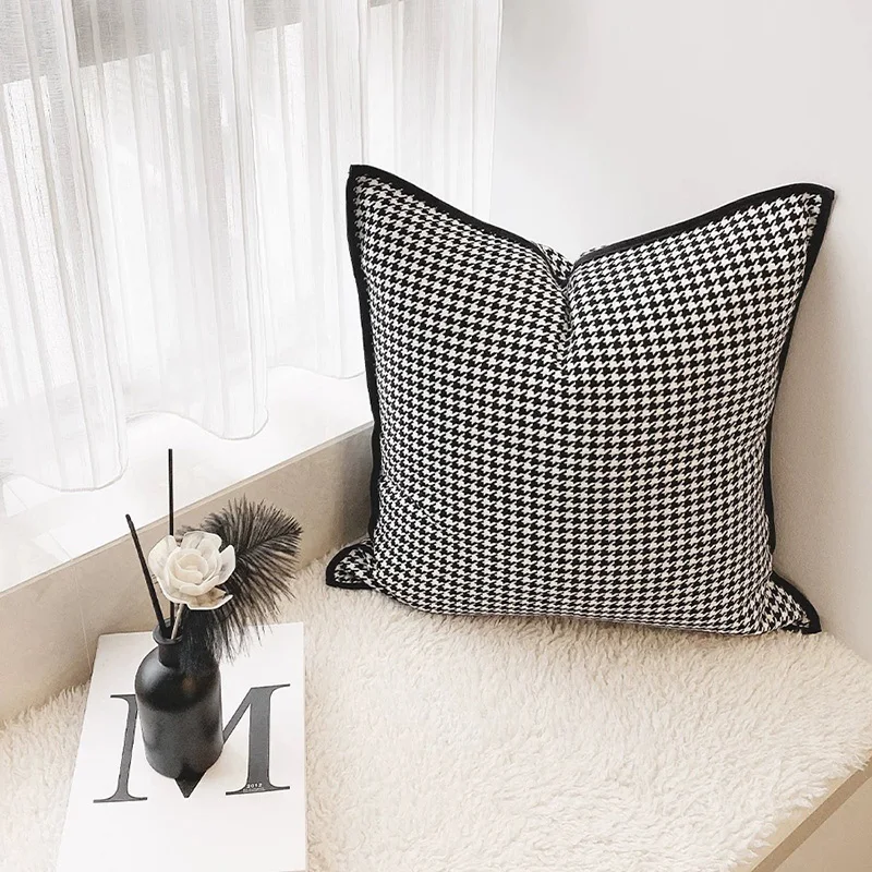 

Modern Black Cushions Pillows Linen Living Room Luxury Filling Chair Cushions Sofa Hugging Cover Almofadas Home Decorations
