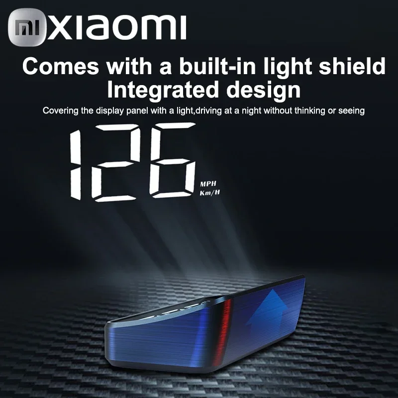 Car Windshield Projector Xiaomi Su7 Car Speedometer HUD Head Up Display Digital Speed Meter Windshield Projector Vehicles Truck Auto Electronic Accessory