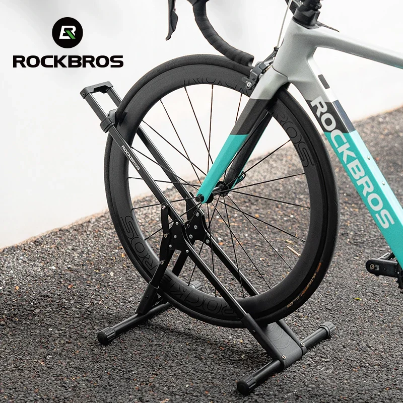 

ROCKBROS Bicycle Display Stand Support Frame Floor Parking Maintenance Repair Tools Portable Wheel Holder Folding