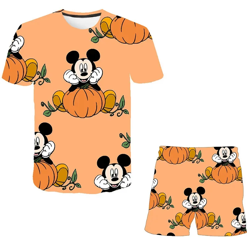 Vestiti Della Ragazza Cartoon Boy Mickey Mouse T Shirt + Shorts Leisure Fashion 2 Pezzi Suit Girl Summer Mouse Clothes Kids Mickey Sets