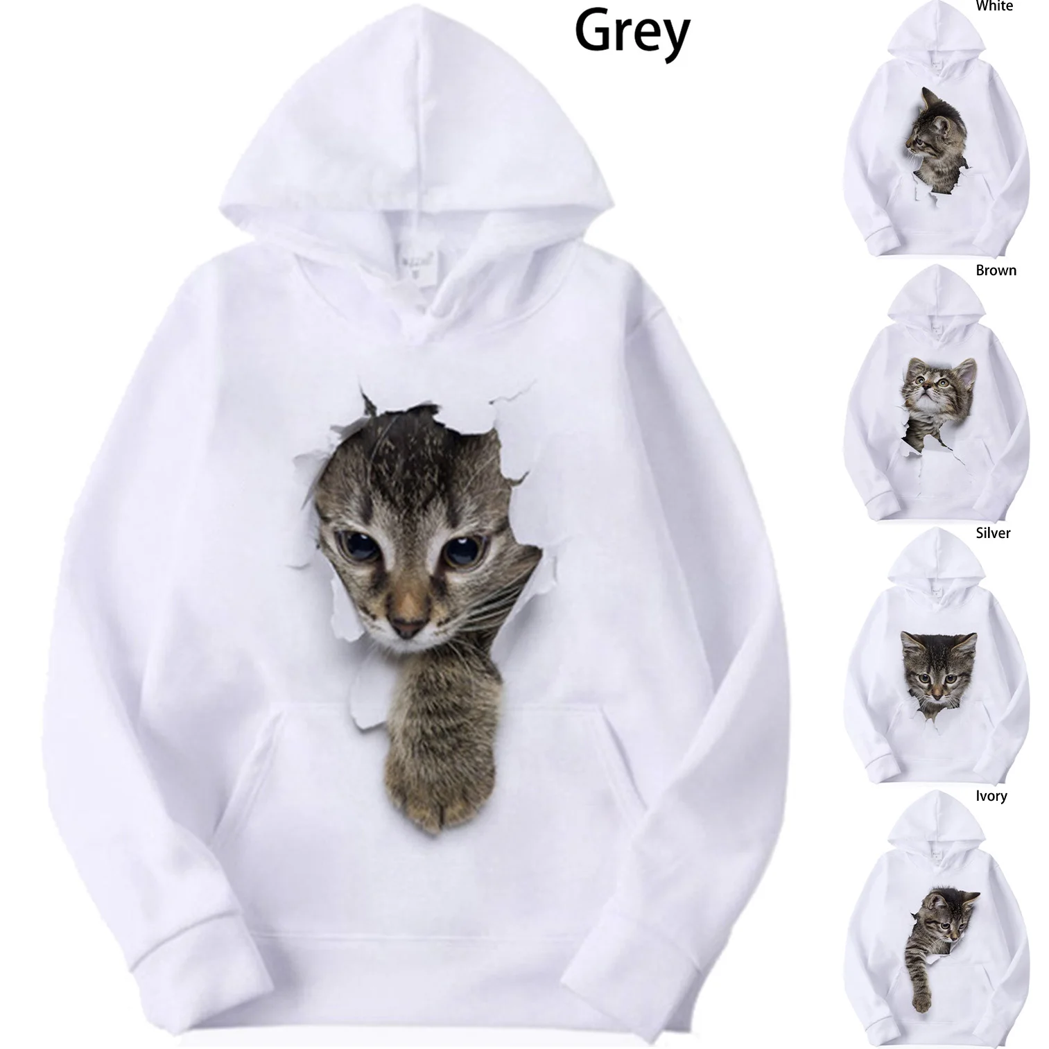 

Newest Fashion 3D Print Hole Cute Cat Hoodie Men/Women/Boy/Girl/Kids/Child Plus Size Long-sleeved Drawstring Pullover Sweatshirt
