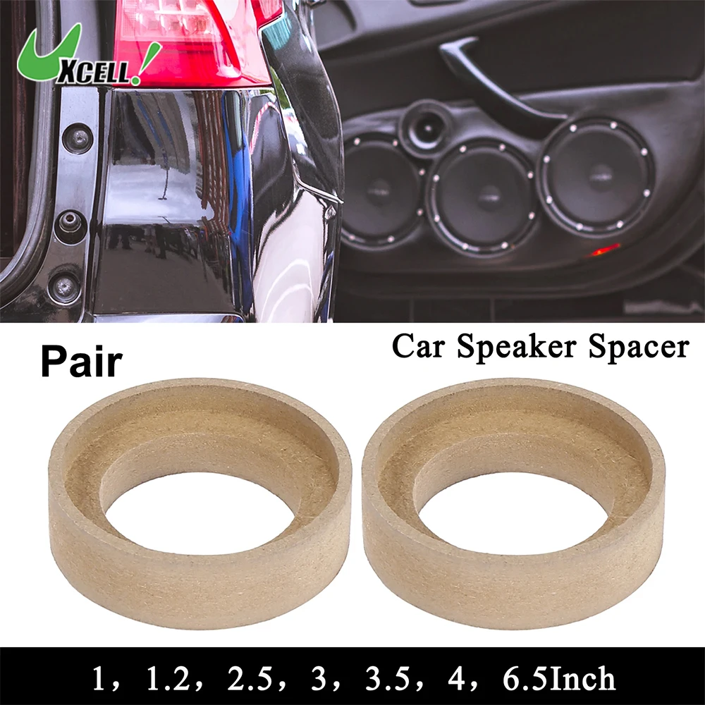 Speaker Spacer Ring Uxcell Car Audio Adaptor Brackets Mounting Recess Bezel Plate Wood 43mm ID 1 Pair car speaker spacer