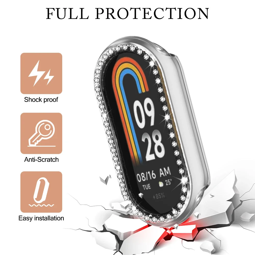 Elegant Diamond Protective Case for Sports Watch Accessories