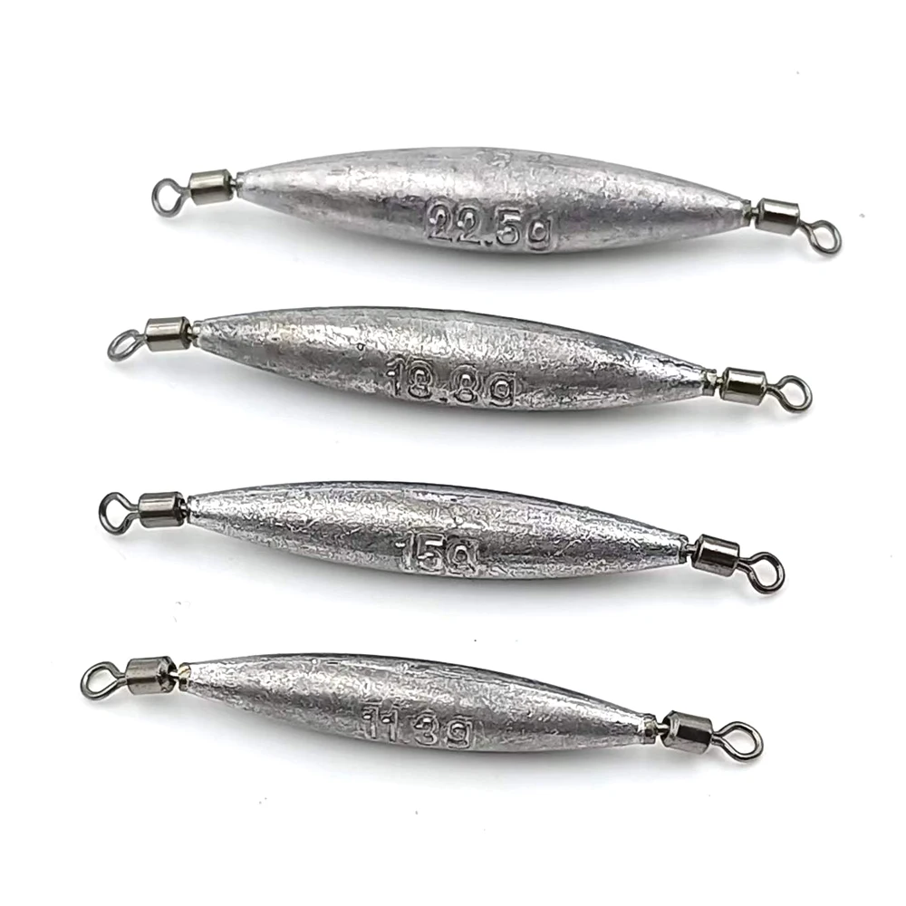 

Fishing Weights Inline Weights Trolling Sinkers Swivel Weights Quick Set Up Lead Fishing Sinker with Inner Swivels