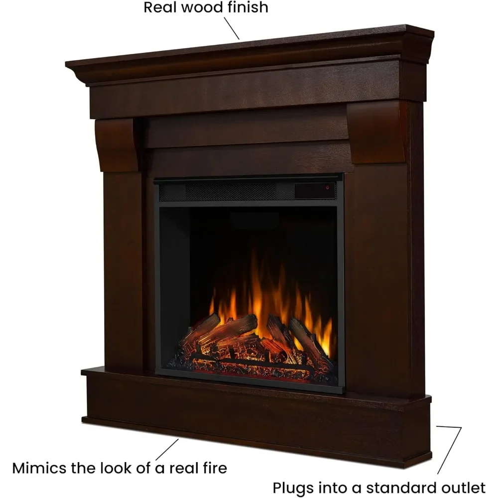 Chateau 41" Corner Electric Fireplace with Mantel for Living Room or Bedroom, Replaceable Fireplace Insert Heater 4