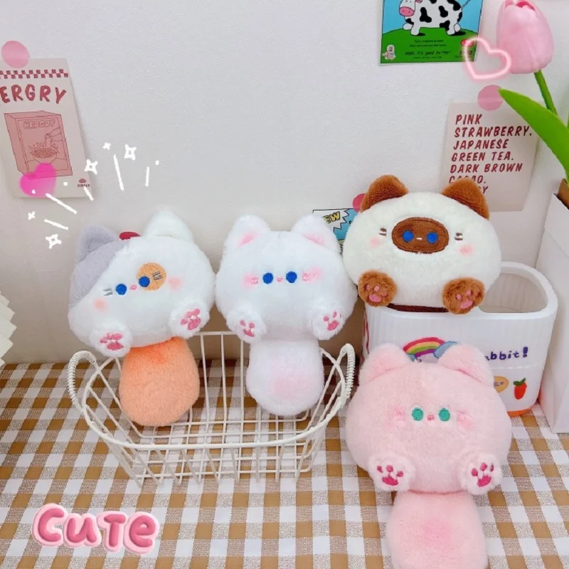

1 шт. новинка, маленькая милая кошка, мягкие игрушки, плюшевая кукла, набивное животное, комната, брелок для автомобиля, декоративный рюкзак для детей, подарки на день рождения