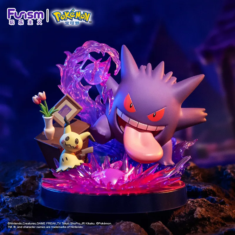 

Оригинальные фигурки покемона из ПВХ, модель Gengar и Mimikyu, коллекционные детские подарки