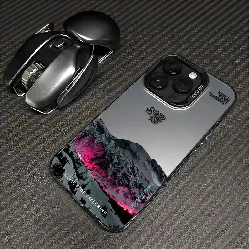 Snow Mountain Sunset Landscape Phone Case - Artistic Back Cover