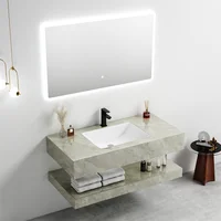 โรงงานขายส่งโดยตรงแขวนตู้โต๊ะเครื่องแป้งห้องน้ําราคาถูกและอ่างล้างจานห้องน้ําพร้อมตู้ 5