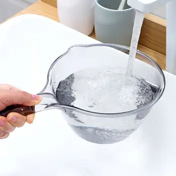 3Pcs Plastic Water Ladle Small Thickened Ladle for Kitchen Serving Bath Rinsing Vegetable Washing Plant Watering Household Scoop 1