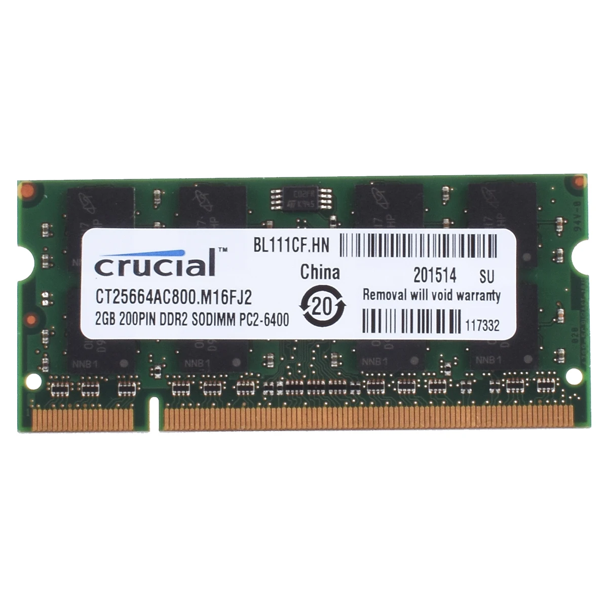 Crucial SODIMM DDR2 2GB Memory for Laptop RAM 533mhz(PC2-4200