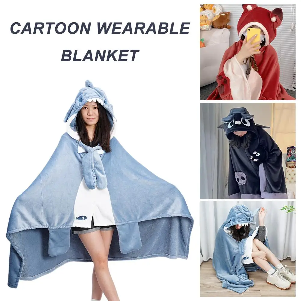 

Women's Nightgown Cartoon Ladies Night Wear Winter Air Conditioner Women Cloak Gown Robes Blanket Break Robe Pajamas Lunch J2o5