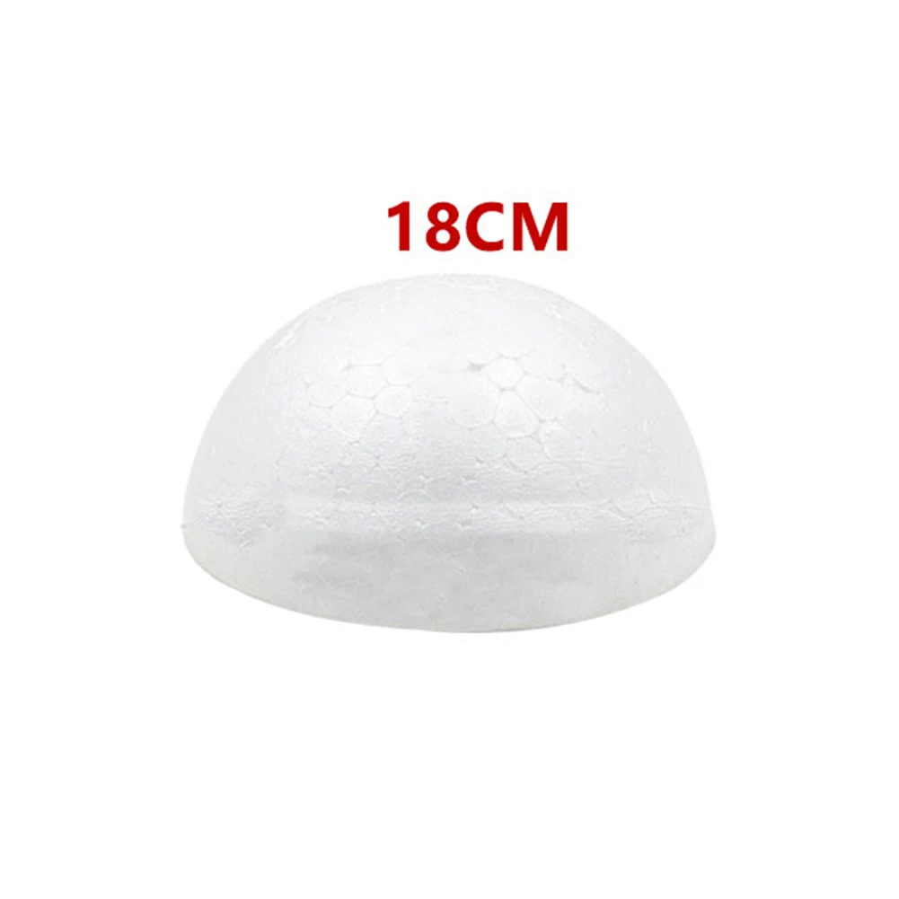 thumbnail image 1 of 1 pieza de bolas de espuma de poliestireno semicirculares de 15/18/20/25 cm para manualidades, decoración de bolas de flores pintadas para fiestas de bodas y Navidad para niños, 1 of 5