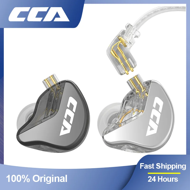 CCA CRA Metal Wired Headset High Frequency In-Ear Music Monitor Headphones Noice Cancelling Earbuds Earphone With Microphone