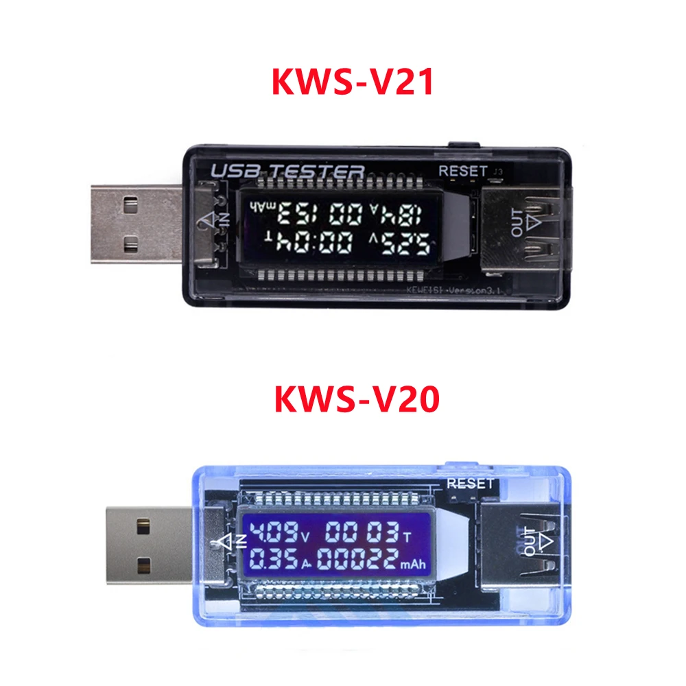 

USB Digital Tester Voltage 4-20V Current 0-3A Dual Meter Display DC Mobile Power Charging Voltage Current Monitor for Charger