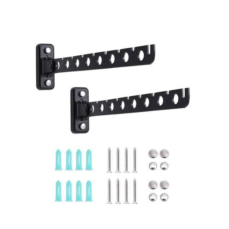 6/8/10 Holes Clothes Hooks 304 Stainless Steel Wall Mounted Drying Rack Home Folding Clothes Organizer with Screws Clothes Stand 3