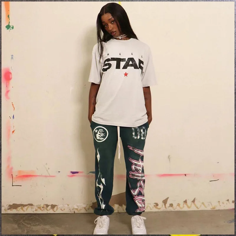 

Hellstar 2023ss New Hip Hot 100% Cotton High Quality 1:1 Casual Pants For Men And Women