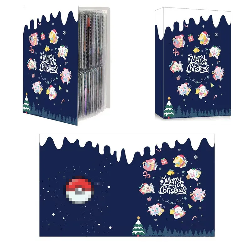 Christmas Album Charizard Cards Album Book 240pcs Cartoon Anime Game Card Holder Collection Folder Kid Cool Toy Gift