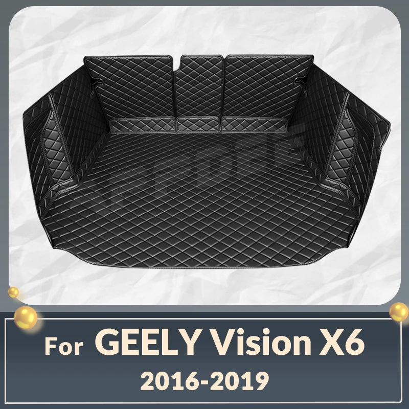 

Auto Full Coverage Trunk Mat For GEELY Vision X6 2016-2019 18 17 Car Boot Cover Pad Interior Protector Accessories