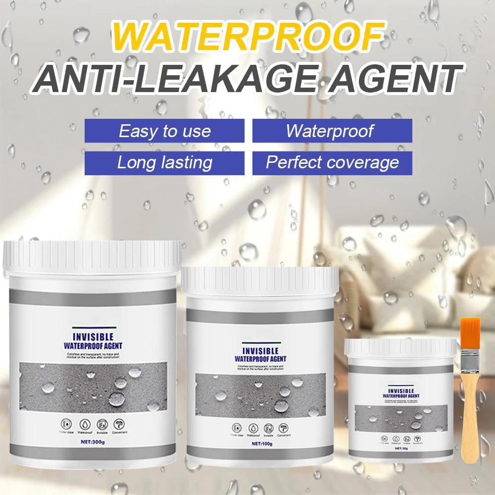 30/100/300g Invisible Waterproof Agent Transparent Sealing Glue For Leak Proof Water Blocking And Brick Veneer Repair Coatings