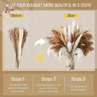 120Pcs Natural Dried Flower Pampas Bouquet Boho