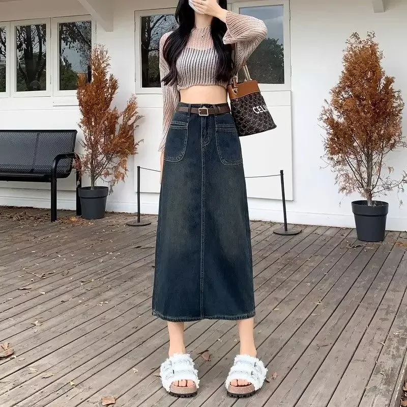 Autumn Winter High-Waisted Slimming Skirt