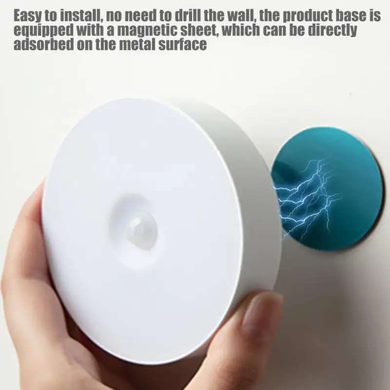 

Led Night Light Usb Rechargeable Energy-saving Motion Sensor Wall Lamp Intelligent Home Bedroom Cabinet Light