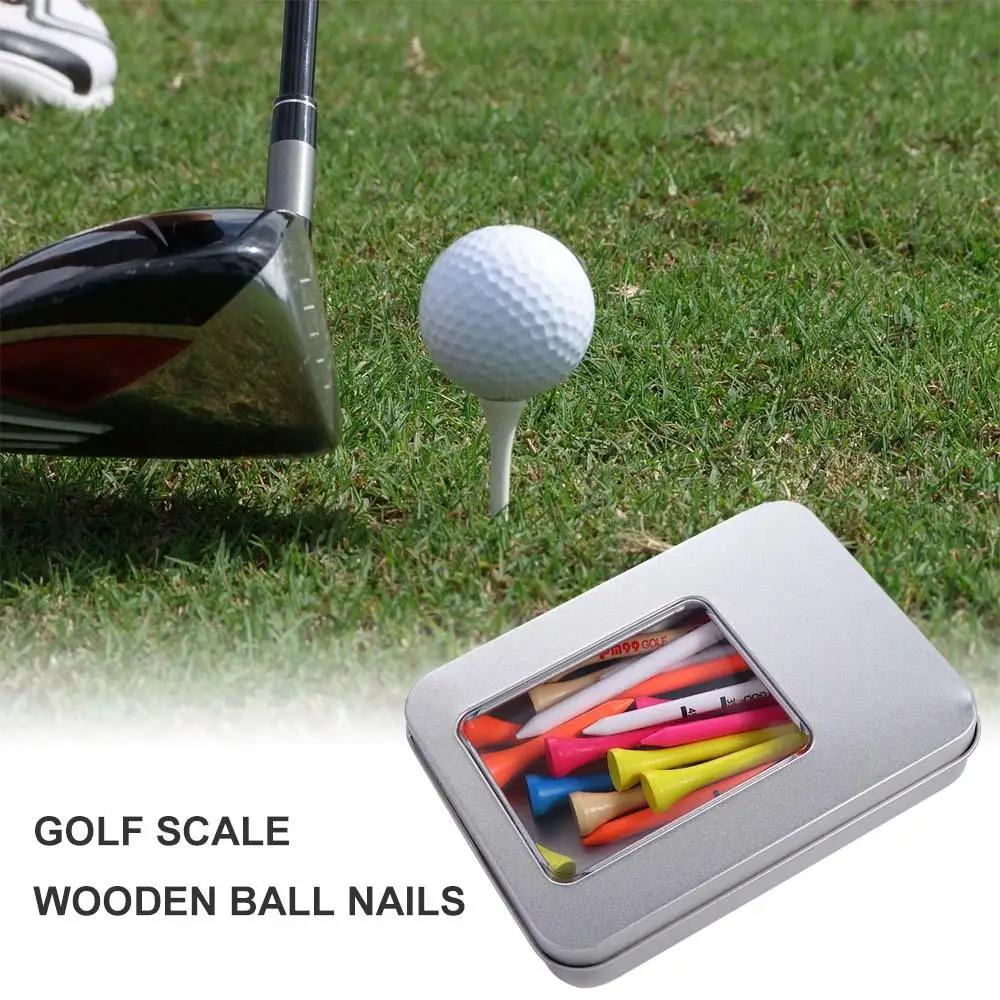 

Durable Wood Golf Tees with Storage Case, Practice Training, Multicolor Assorted, Reusable Ball Holder, 42mm, 70mm, 83mm