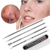 Acne Needle Remove Blackhead Blemish Pimple Comedone 4pcs/Set Double-ended Stainless Steel Facial Cleaning Skin Care 5