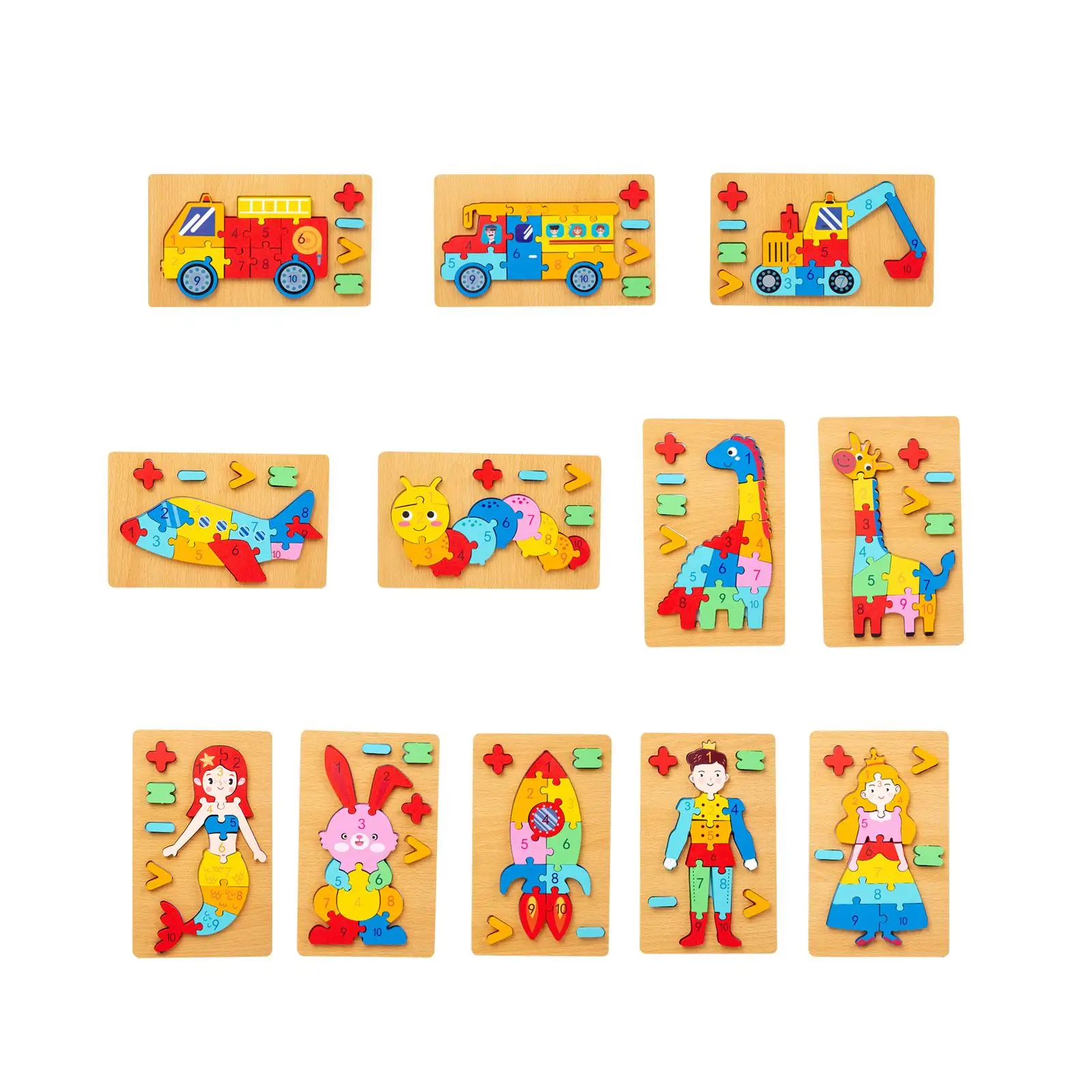 

Number Puzzle Montessori Toys for 3 Year Old for Preschool Fine Motor Skills