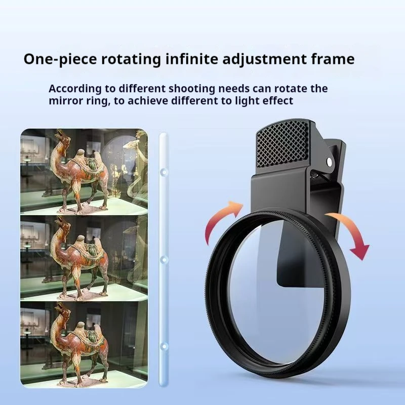 Camera Lens Filter Circular Polarizing Filter Phone Lens Filter Photography Filter Phone Camera Accessories 52mm CPL for Smartphones