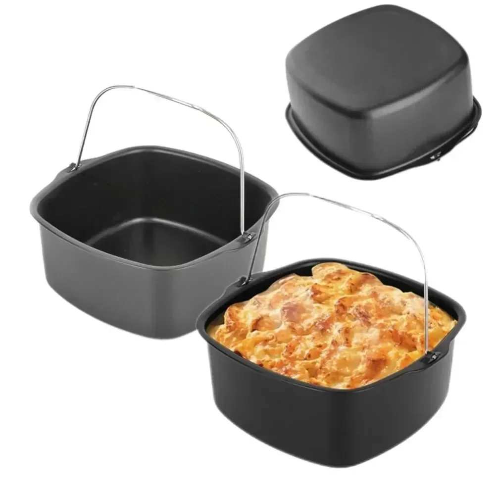 Non-Stick Air Fryer Baking Tray & Basket Oven-Safe Cake Pan for Philips Multi-Use Kitchen Tool air fryer baking tray air fryer accessories air fryer basket baking pan baking pan tray