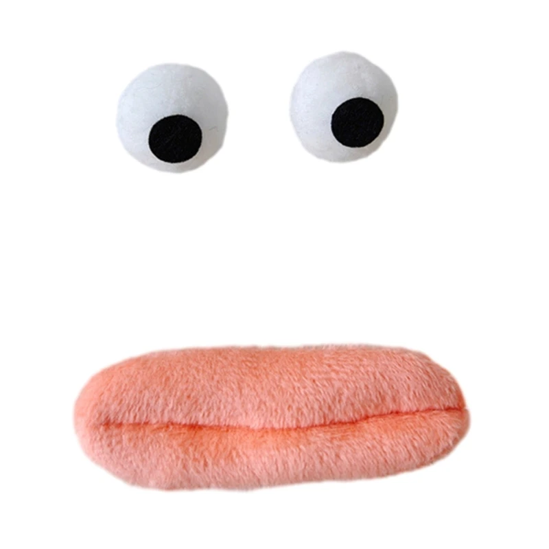 

20/10pcs Cartoon Eyes/Mouth Shape Padded Hair Applique for DIY Toy Hat Sewing Supplies Patches Hair Clip Decor