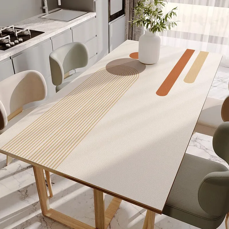 

F156 Cushion, Light Luxury and Luxury, Tea Table Cushion, Leather Anti scalding Table Cloth, Waterproof, Oil proof, and No