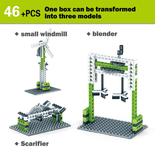 Programming Building Blocks Assembling Toys Electric Power Gear Robot Primary School for Kids Educational Machinery Particles 4
